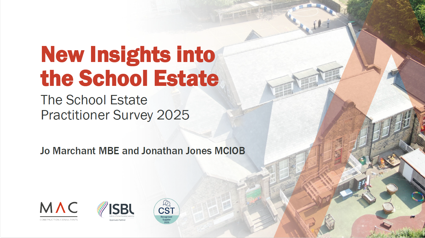 School Estate Practitioner Survey 2025 report cover